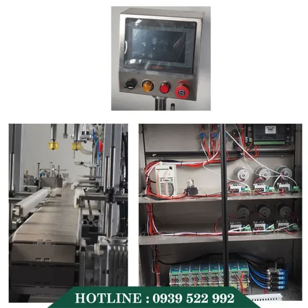 Dây Chuyền Chiết Rót Siết Nắp Tinh Dầu 6 Vòi 7 day chuyen chiet rot siet nap 6 voi bom nhu tu don 2