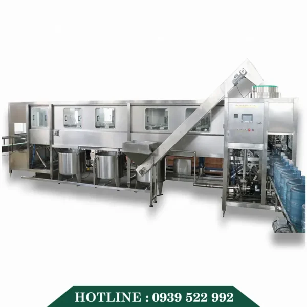 Dây Chuyền Sản Xuất Nước Uống Đóng Bình Tự Động 100-150B/H 12 day chuyen san xuat nuoc uong dong binh tu dong 100 150 5