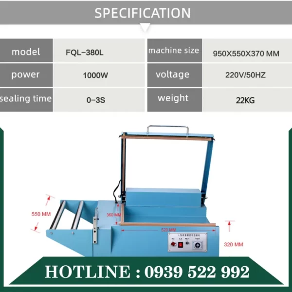 Máy Cắt Màng Co Chữ L 8 may cat dan mang co chu l dai dien 2