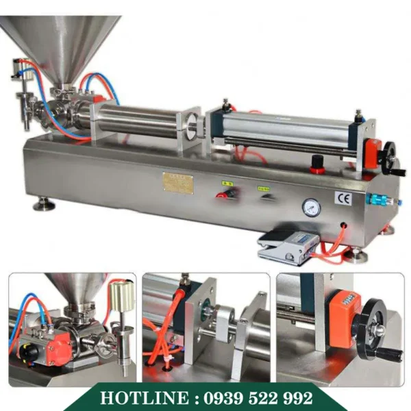 Máy Chiết Rót 1 Vòi Khí Nén Dạng Lỏng 5-500ml 8 may chiet rot 1 voi khi nen 2