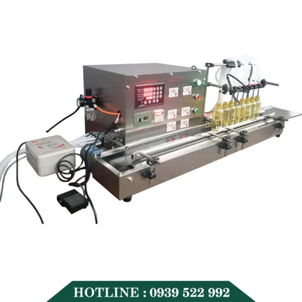 Máy Chiết Rót 6 Vòi Tự Động Mini 3000BPH 7 may chiet rot 6 voi tu dong mini 3