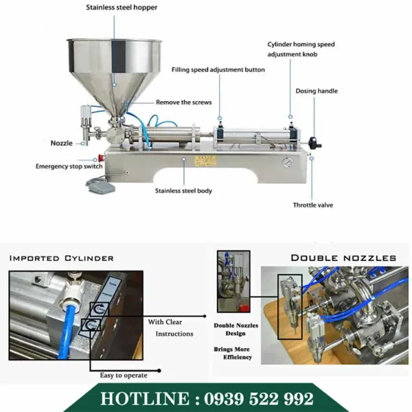 Máy Chiết Rót Có Bộ Gia Nhiệt 11-25 Lít 8 may chiet rot co bo gia nhiet 11 25l 3