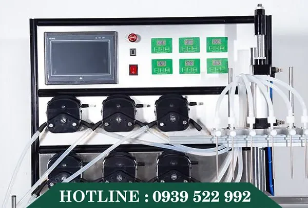 Máy Chiết Rót Tinh Dầu 4 Vòi Bơm Từ 6 may chiet rot tinh dau 4 voi bom tu 1