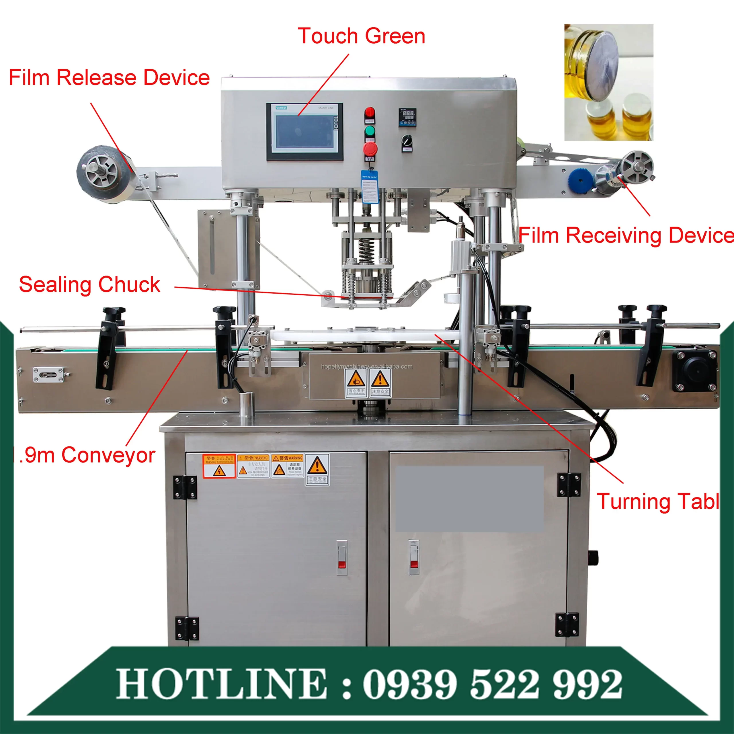 Máy Seal Màng Nhôm Mâm Xoay - Ảnh 3