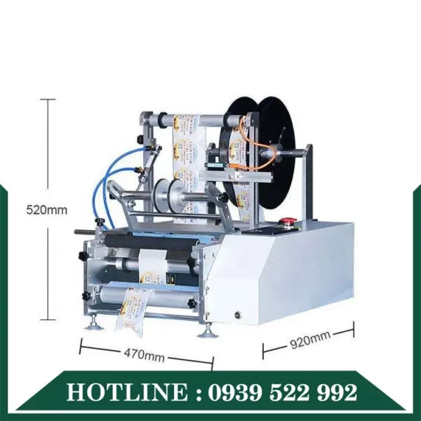 Máy Dán Decal Chai Tròn Bán Tự Động KF-603 9 may dan decal chai tron ban tu dong kf 603 4