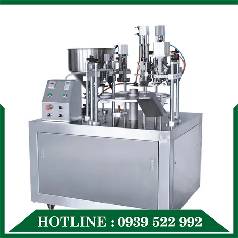 Máy Chiết Tuýp Bán Tự Động 14 Máy chiết tuýp và hàn đáy tuýp bán tự động