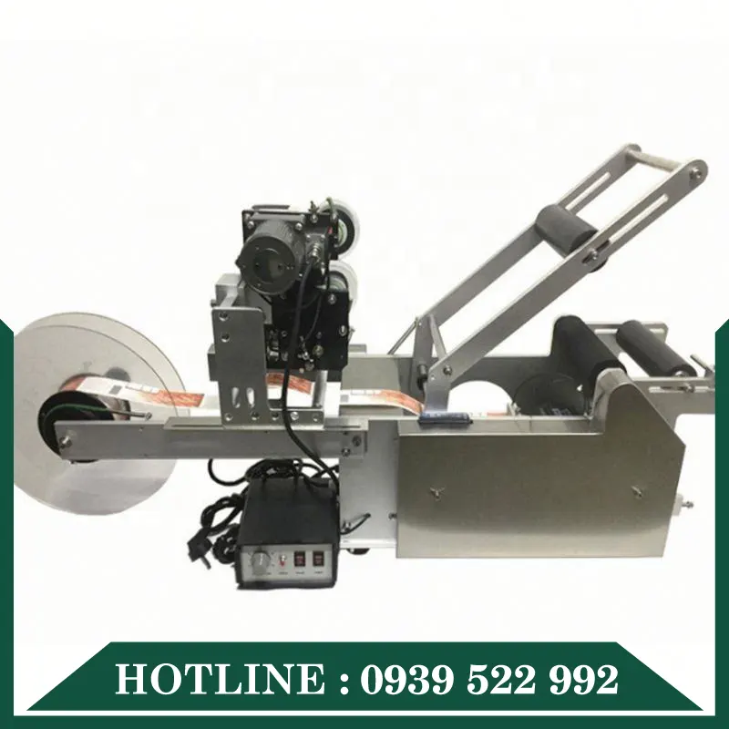 Máy Dán Decal Chai Tròn Bán Tự Động Có In Date - Ảnh 4