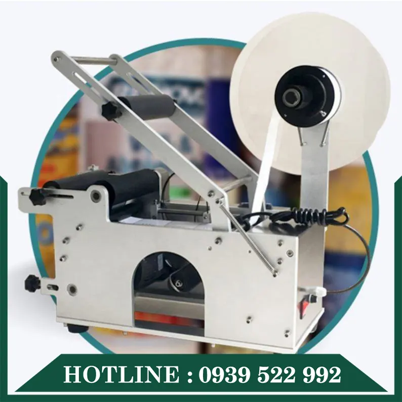 Máy Dán Decal Chai Tròn Bán Tự Động Có In Date - Ảnh 5