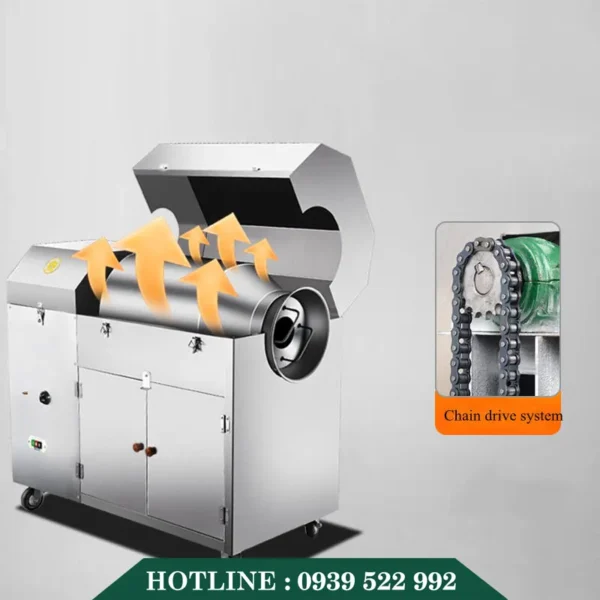 Máy Rang Hạt XL-25R Dùng Gas 7 MAY RANG HAT XL 25R DUNG GAS 2