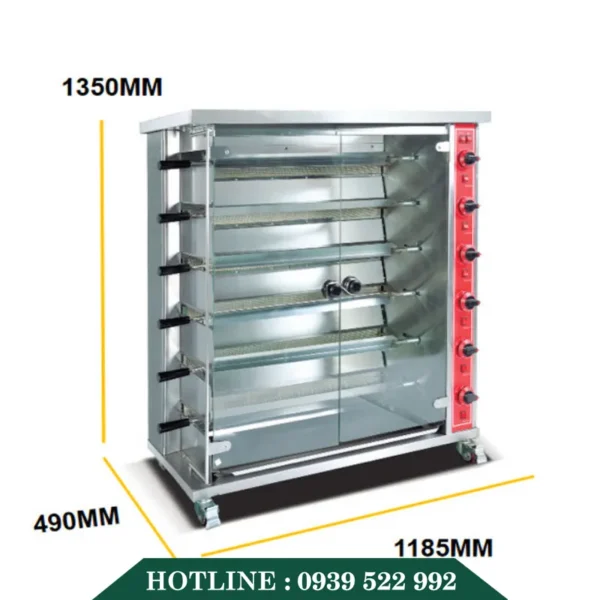 Lò Quay Vịt Dùng GAS FGJ-3P 7 lo quay vit dung gas fgj 3p 2