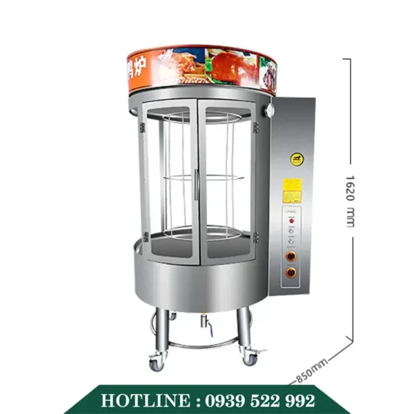 Lò Quay Vịt Kính Xoay 680 12 lo quay vit kinh xoay 850 5