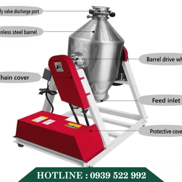 Máy Trộn Bột Dạng Trống 360L 10 may tron bot dang trong 150l 4 1